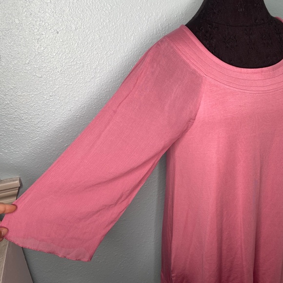 NWT Soft Surroundings Pink Tunic Blouse - Picture 5 of 13